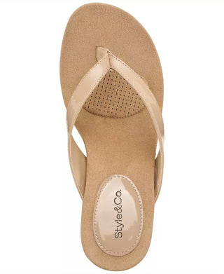 Style & Co. - Women's Chicklet Thong Wedge Sandals