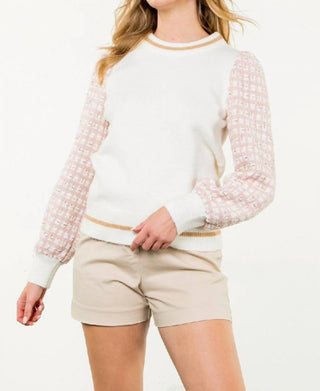 Thml - Tweed Sleeve Sweater