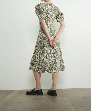 Aaron & Amber - Puff Sleeve Midi Dress