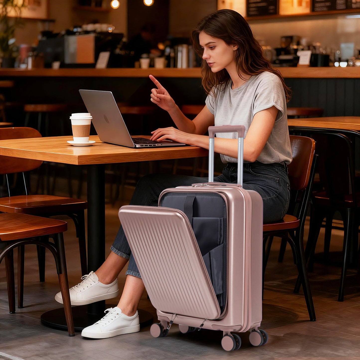 14'/20' 2-Piece ABS Spinner Wheel Luggage Set