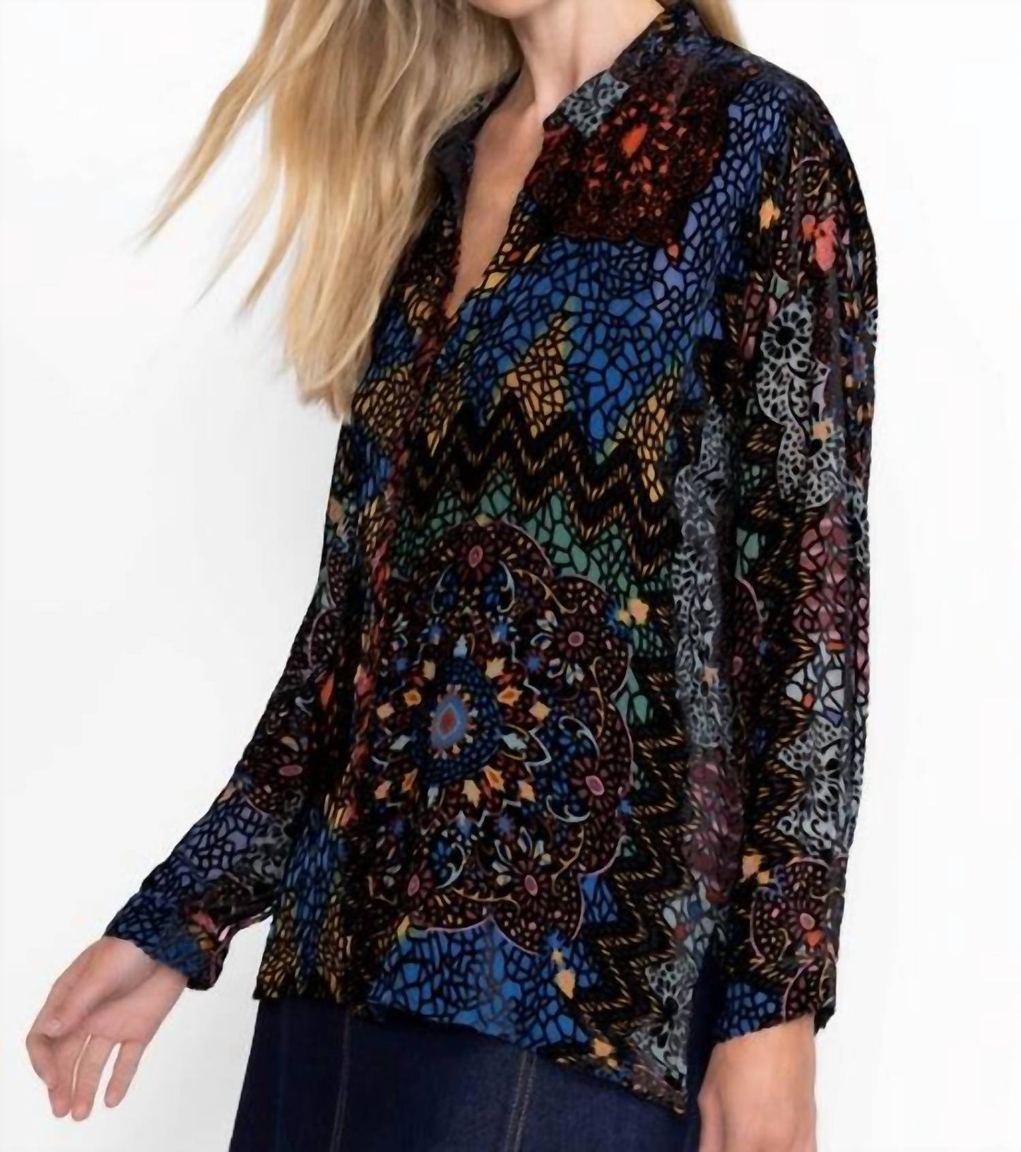 Johnny Was - AUDREY OVERSIZED BURNOUT SHIRT