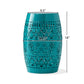12' Outdoor Lace-Cut Side Table, Teal