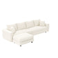 4 Seat Sofa With Soft Pillows And Movable Ottoman