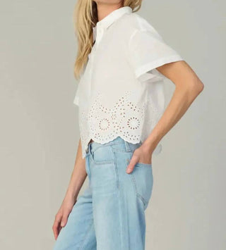 Joe'S Jeans - Eyelet Short Sleeve Top