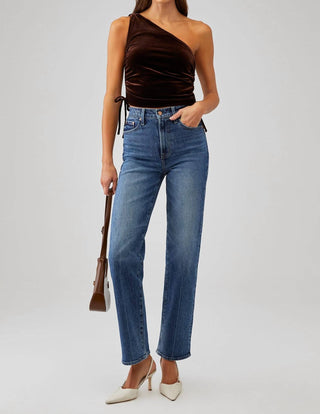 Amanda Uprichard - Ania Velvet One Shoulder Top