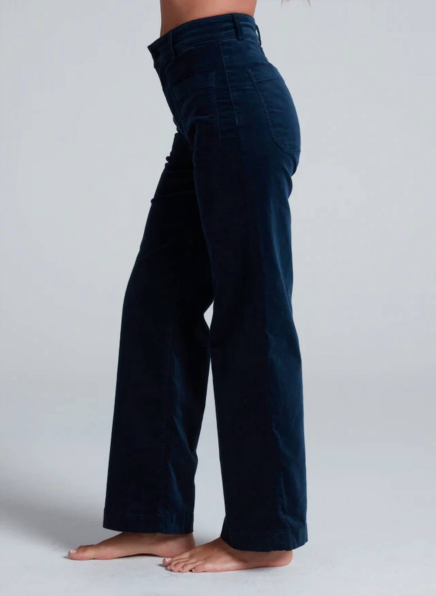 Askk Ny - Sailor Velvet High Rise Wide Leg Pants