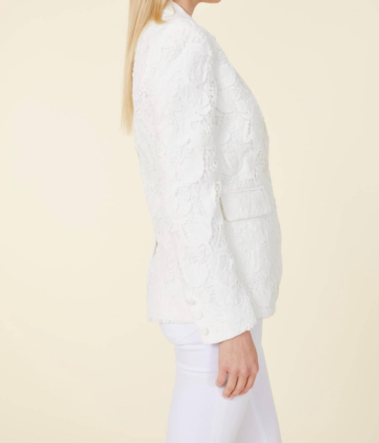 Dolce Cabo - Floral Lace Tailored Blazer