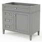 Bathroom Vanity With 2 Drawers and Tip-Out Drawer Storage Cabinet
