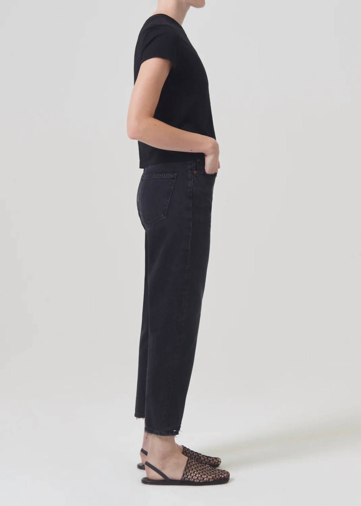 Agolde - 90's Crop Mid Rise Straight Jeans