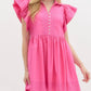 Entro - Embrace Today Flutter Sleeve Dress