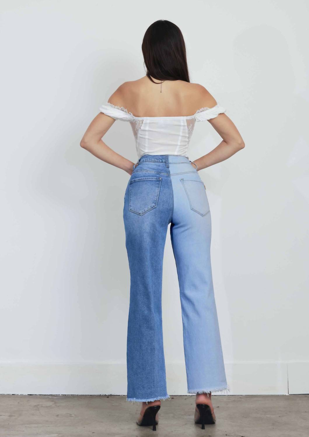 Vibrant M.I.U - Two Faces Wide Leg Jeans