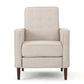 Mid-Century Modern Recliner With Button Tufted Waffle Stitch