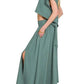 Trendsi - Zenana Heavy Woven Span Crop Tee & Skirt Set
