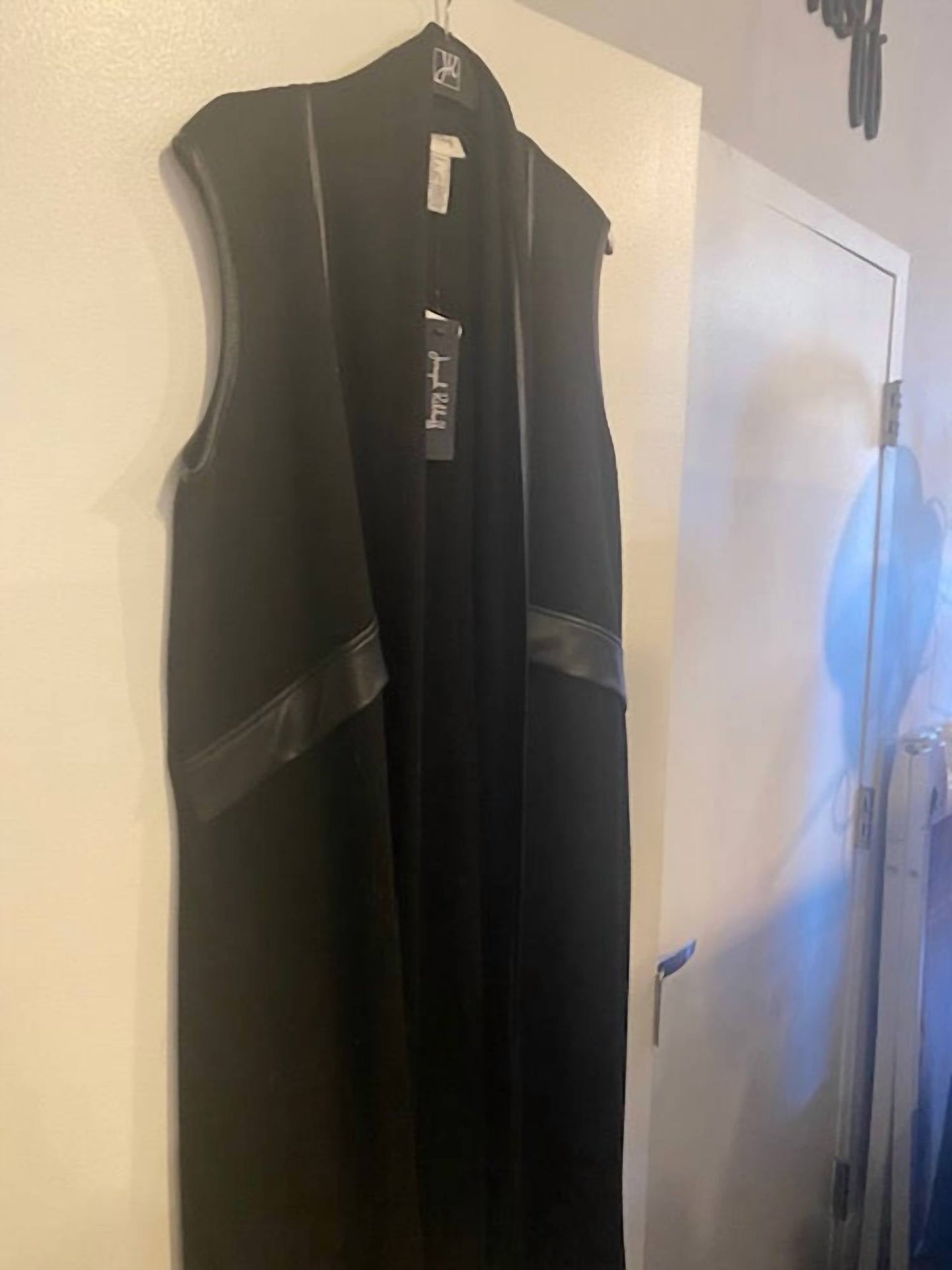 Joseph Ribkoff - Faux Leather Long Vest