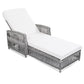 GO 2 Piece Long Reclining Chaise Outdoor Wicker Lounge Set
