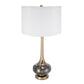 D15x29 Table Lamp with Glass Drum Shade