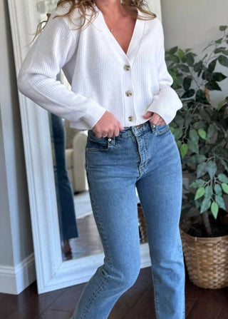 525 America - Women's Charlie Solid Cropped Cardigan