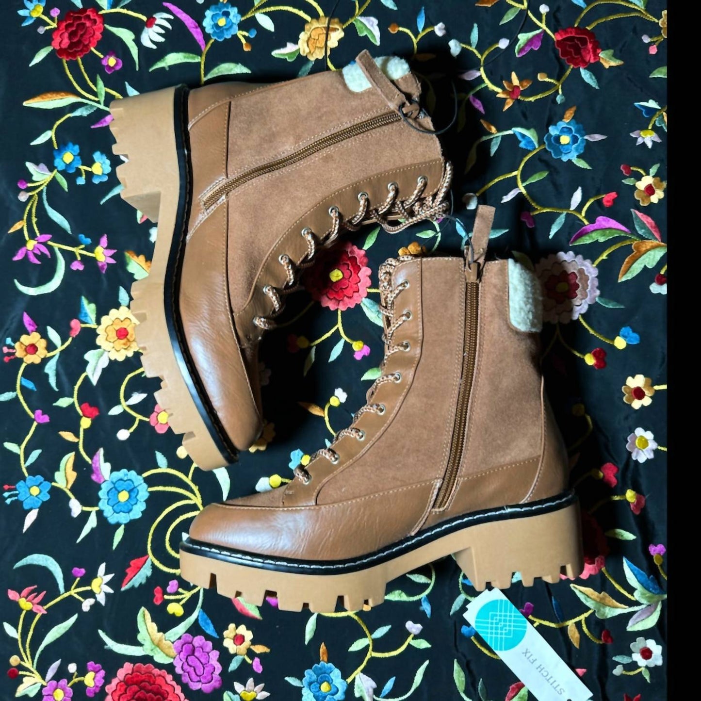 Violet & Red - Women's Alexa Leather Lace Up Bootie