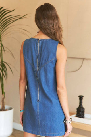 Adora - Chevron Crush Dress