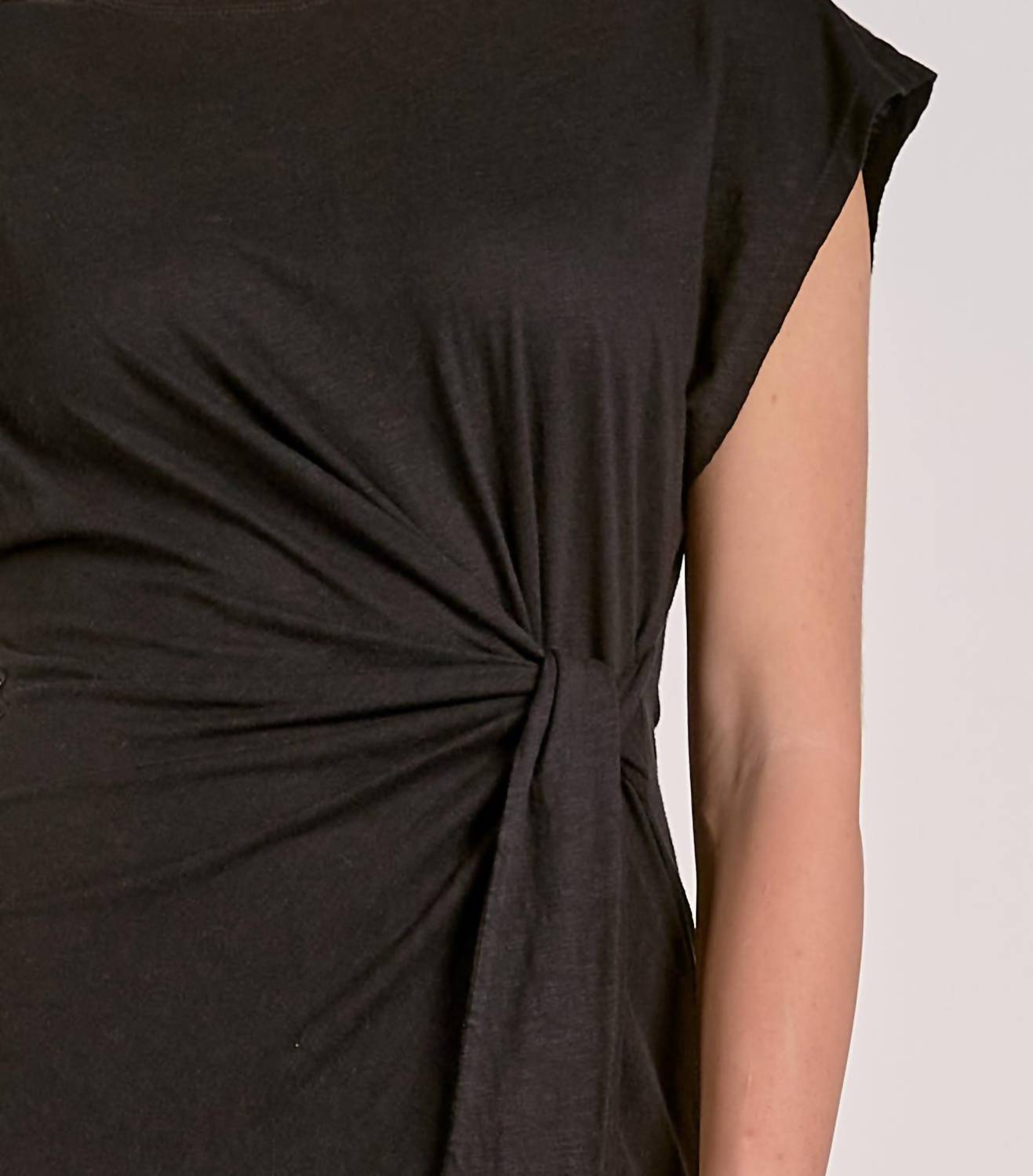 Elan - Side Tie Short Sleeve Dress