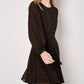 Apricot - PLEATED SLEEVE POLKADOT DRESS