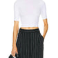 Enza Costa - Cropped Half Sleeve Mock Neck Top