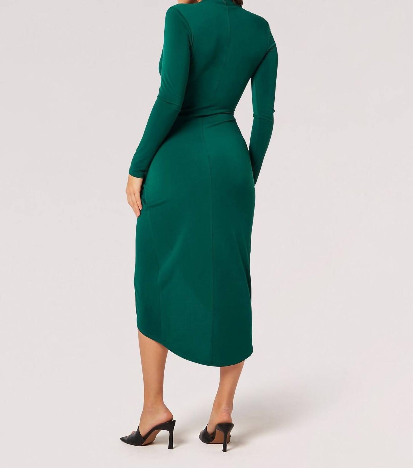 Apricot - Jersey Side Ruched Wrap Dress