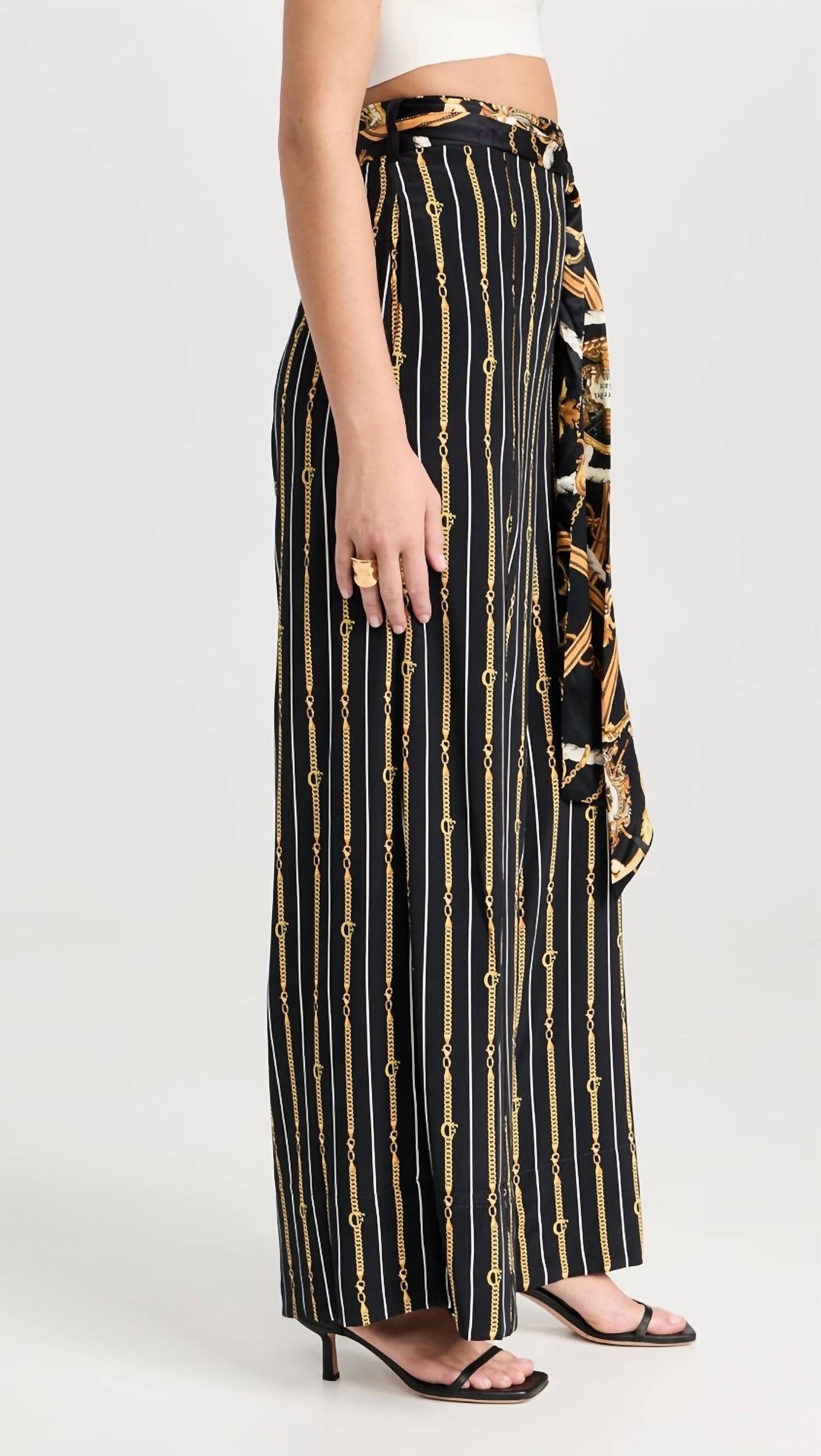 Camilla - Scarf Belt Wide Leg Pants