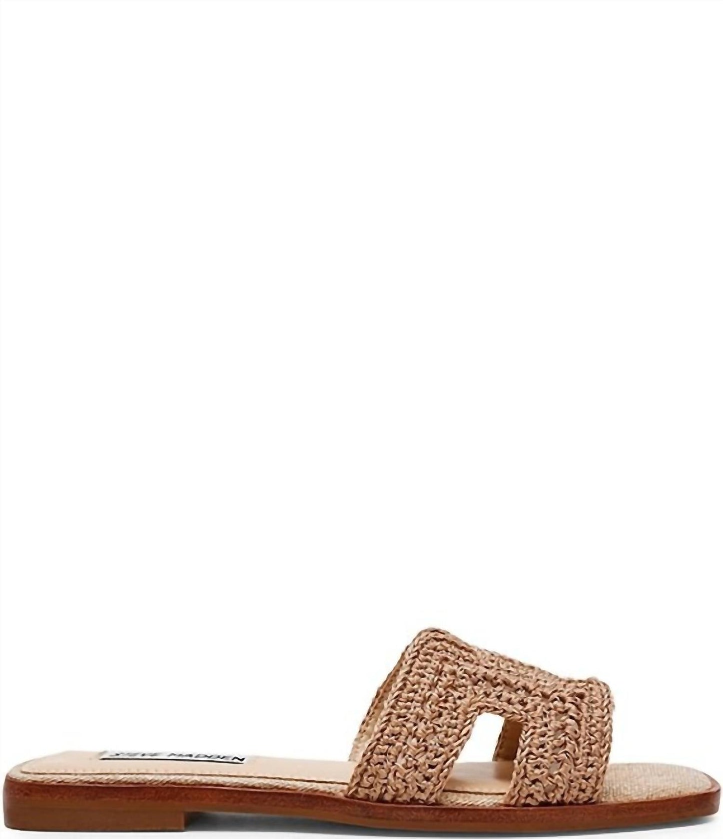 Steve Madden - Women's Hadyn-m Macrame Woven Flat Slide Sandals