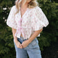 Mable - Ditsy Floral Bow Top