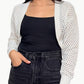 Autumn Cashmere - Mesh Shrug Open-knit Cardigan