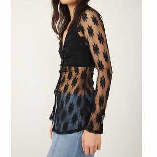 Free People - Flower Field Sheer Lace Blouse