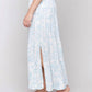 Charlie B - Bloom Print Linen Tier Maxi Skirt