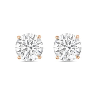 Diana M Jewels - 2.00 Cts Round Lab Diamond Stud Earrings