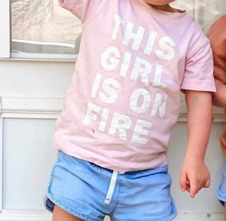 Bella + Canvas - Girl's This Girl Is On Fire Summer Tee