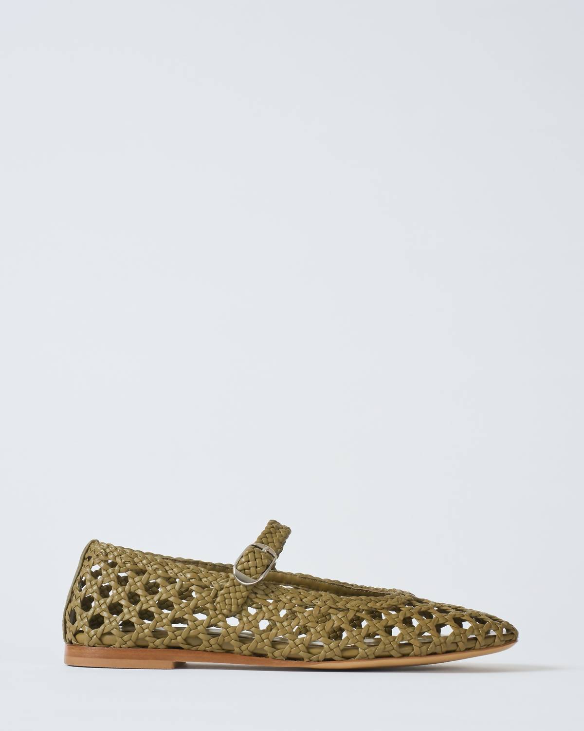 Le Monde Béryl - Mary Jane Woven Leather Flats