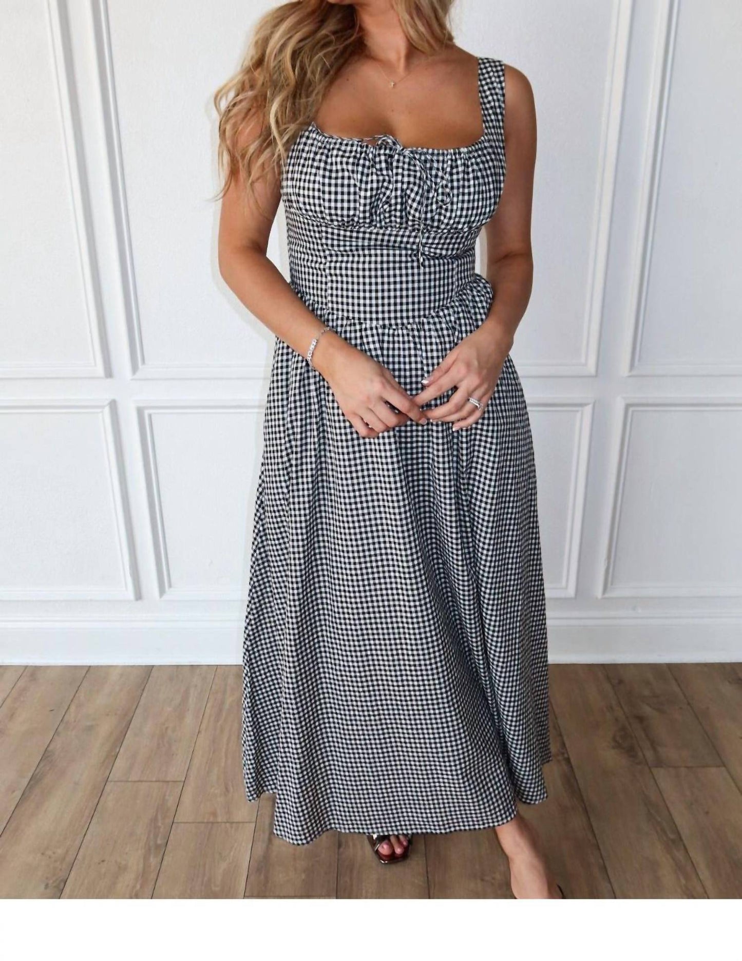 Aureum - Checkmate Corset Maxi Dress