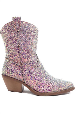 Old Cutler - Women's Mermaid Glitter Western Boots With Classic Cowboy Heel