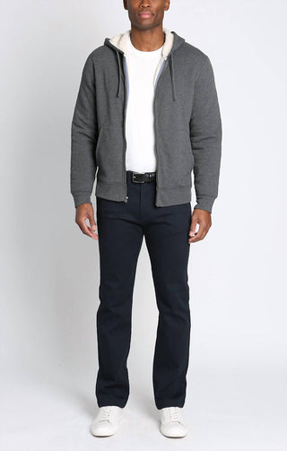 Jachs New York - Recycled Jacquard Sherpa Lined Full Zip Hoodie