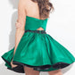Rachel Allan - Strapless Matte Satin Homecoming Dress