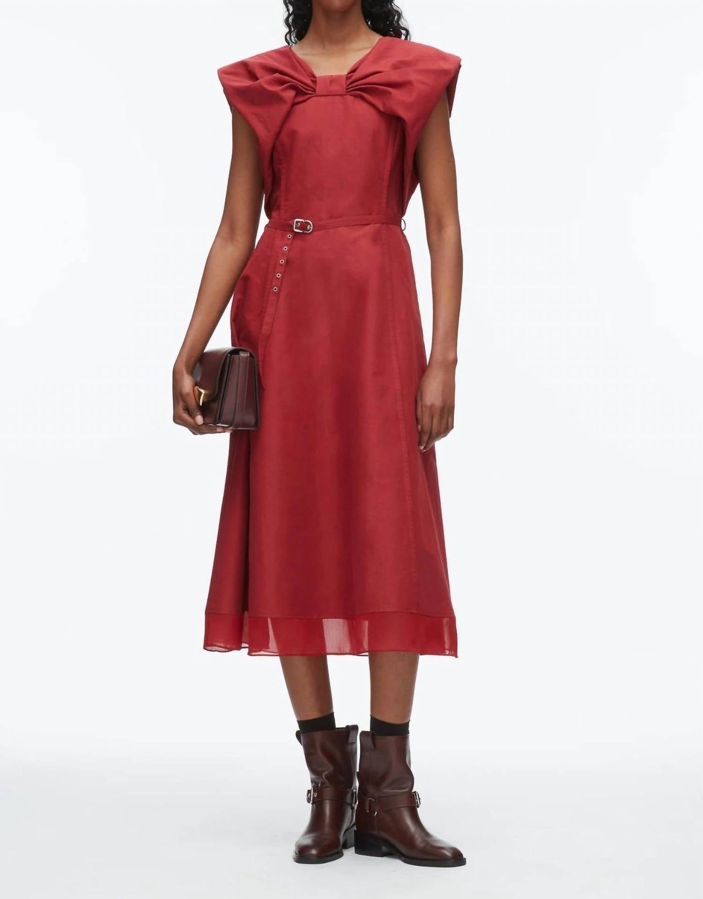 3.1 Phillip Lim - Bow Midi Dress With Belt