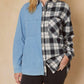 Entro - Denim & Plaid Top