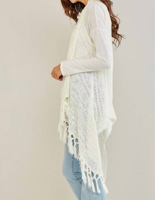 Entro - Crochet Fringed Light Cardigan