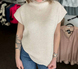 Zenana - Right On Task Mockneck Sweater