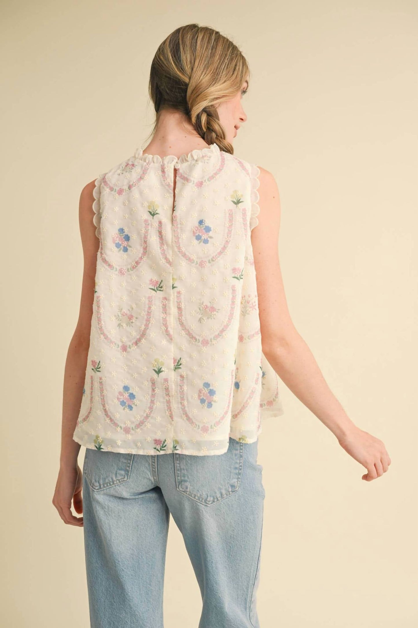 &Merci - Embroidered Babydoll Top