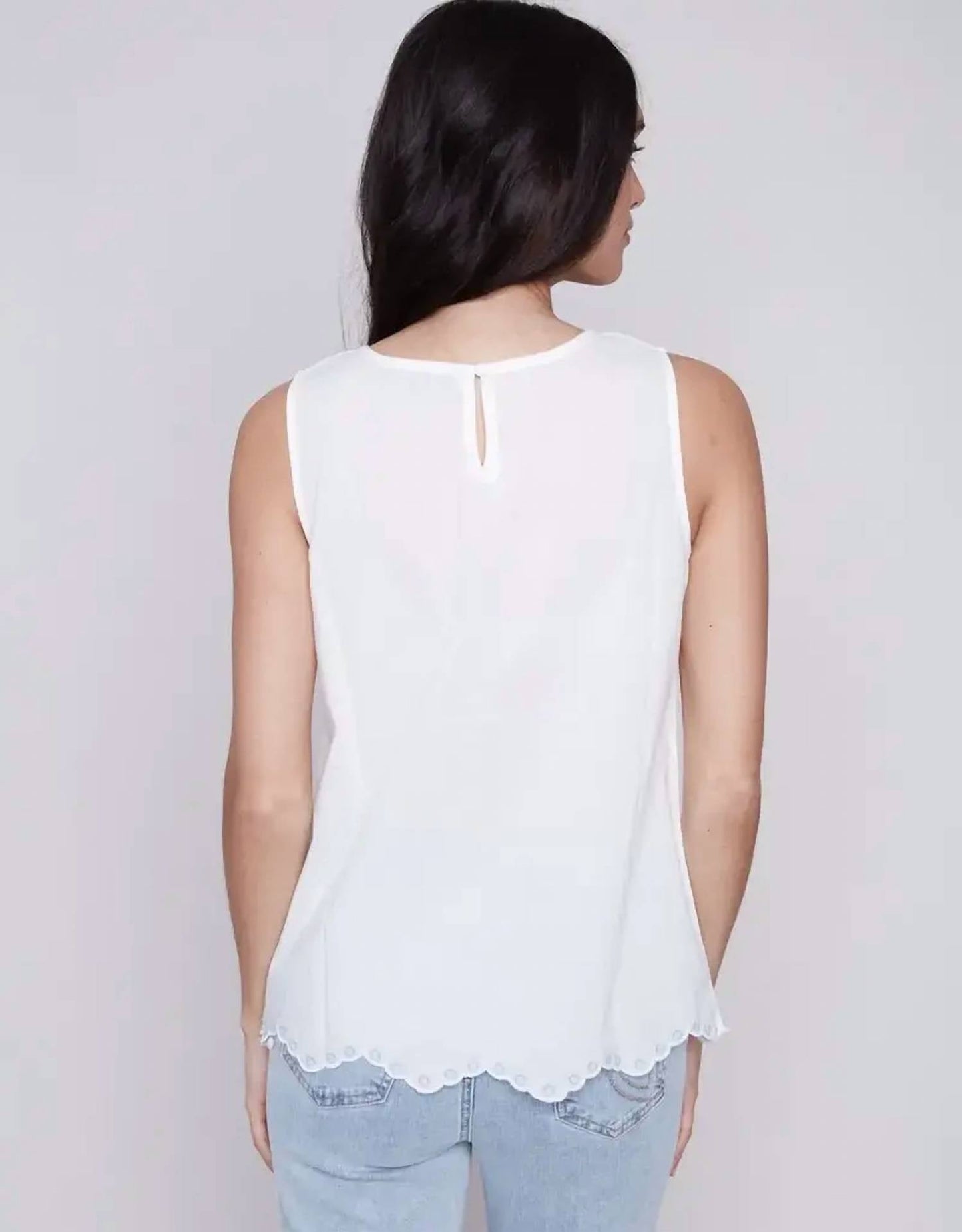 Charlie B - Eyelet Embroidery Tank Top