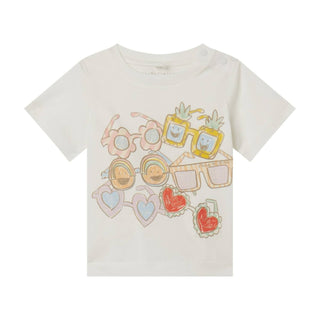 Stella Mccartney - Baby Girl Short Sleeve Tee With Sunglasses Print