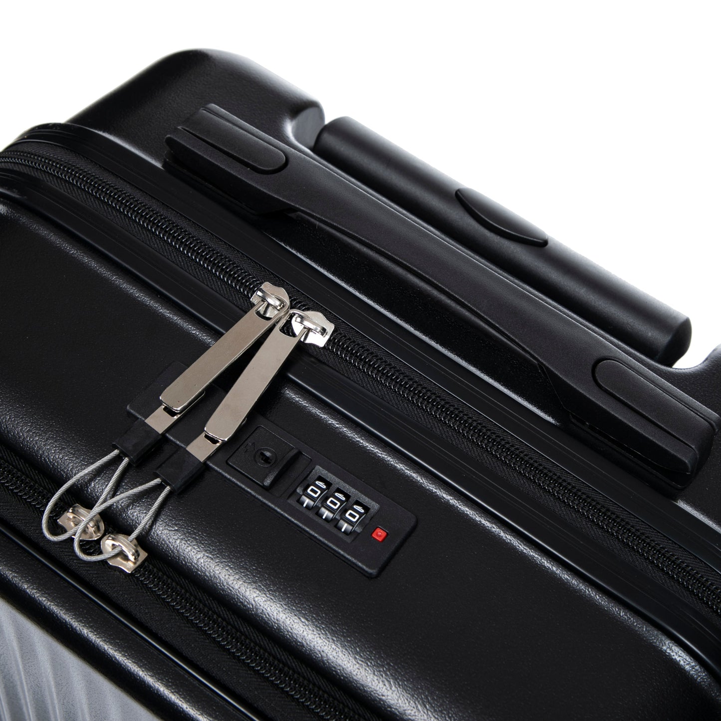 14' & 20' ABS Spinner Wheel Luggage Set with Cosmetic Case