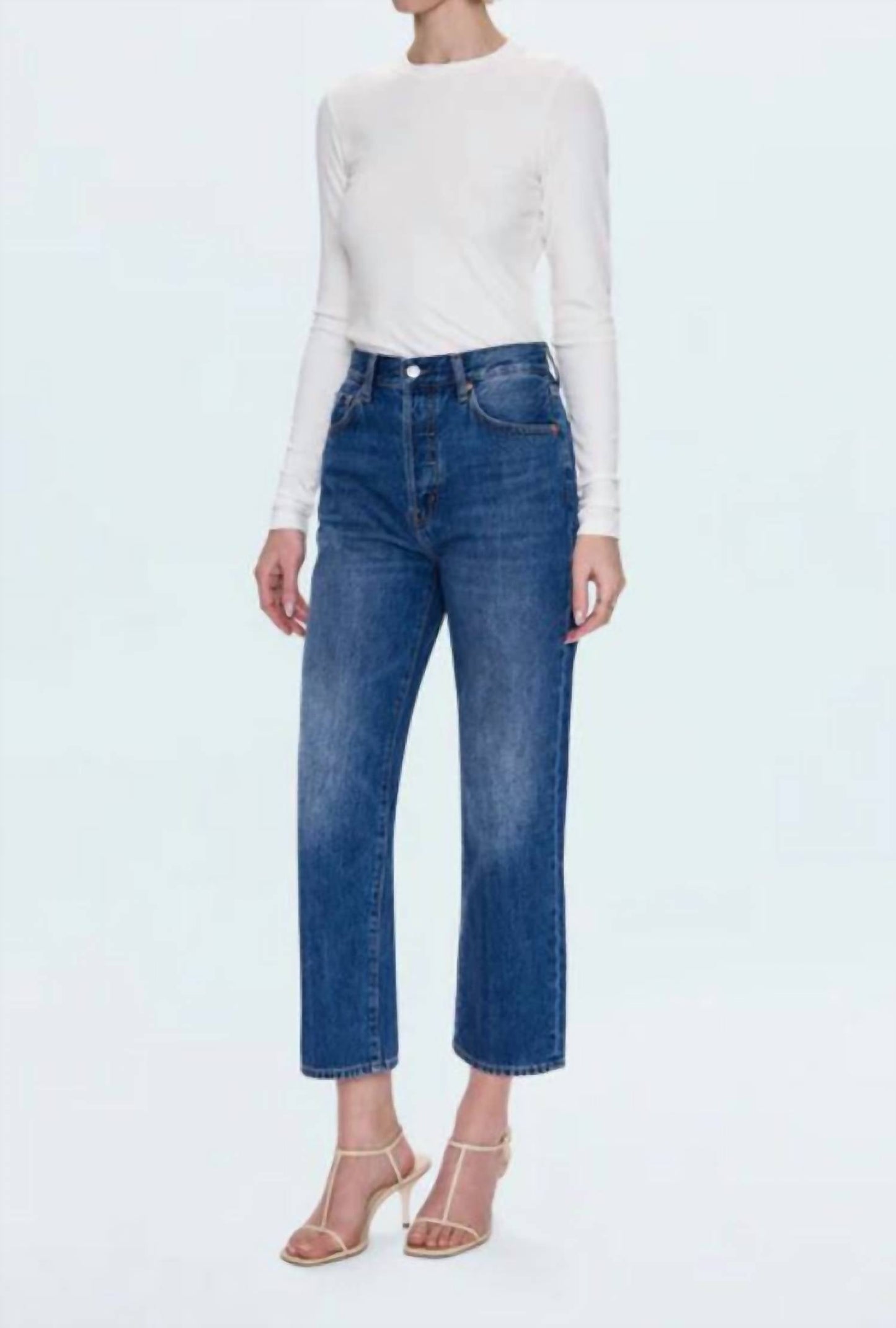 Pistola - Cassie Crop Super High Rise Straight Jeans