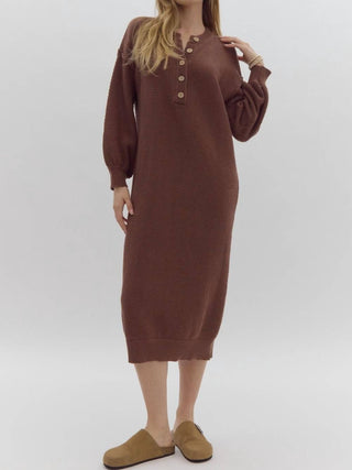 Free People - Knitted Midi Sweater Dress